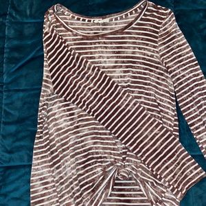 Long sleeve striped top